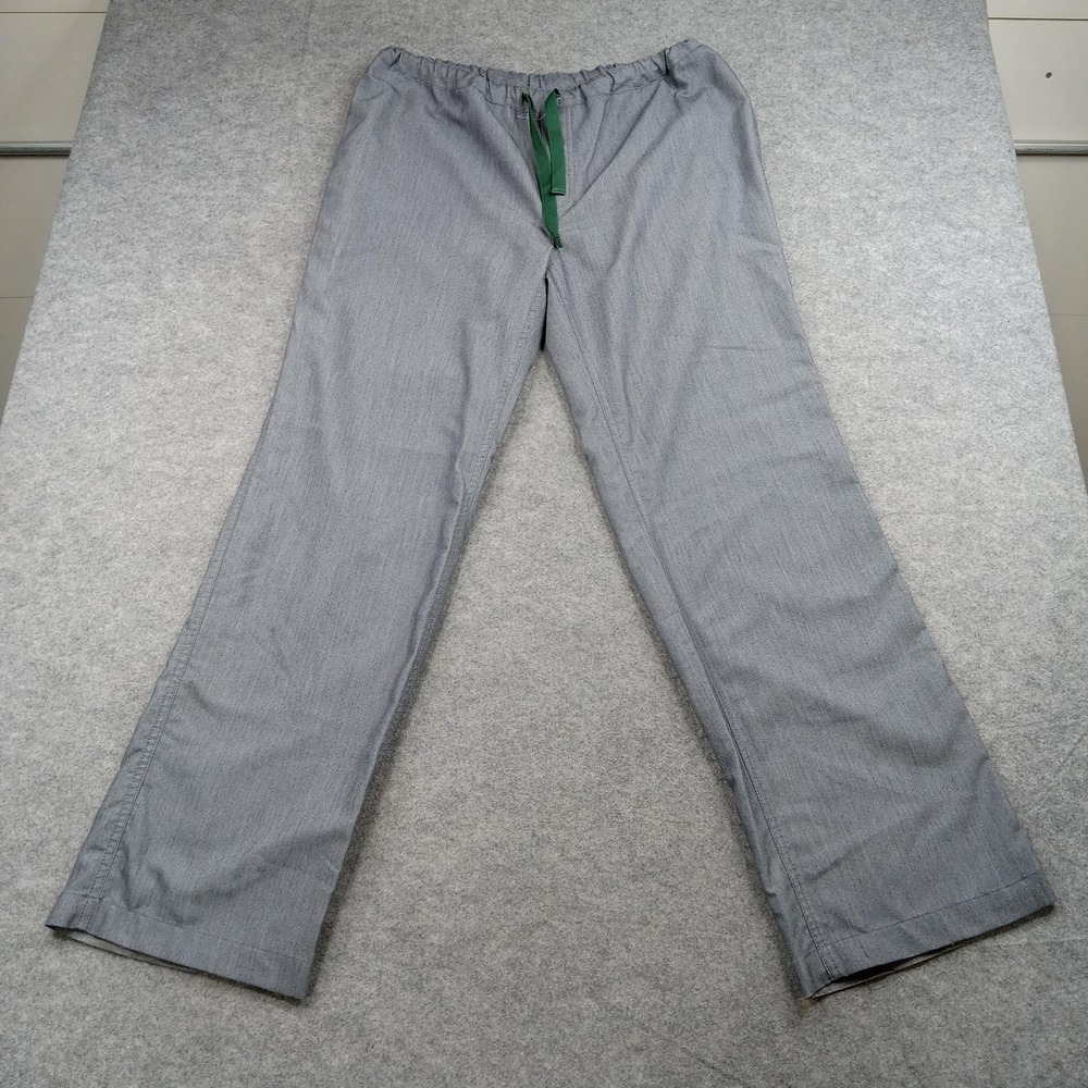 Figs Scrub Pants Mens Medium Gray Straight Leg Drawstring Waist Medical Uniform